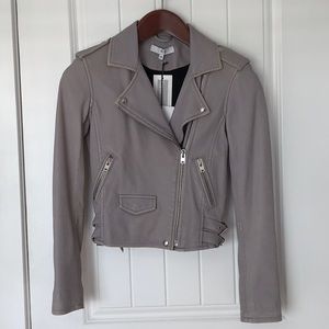 NWT IRO Ashville Leather Jacket, Size 36, Lavender